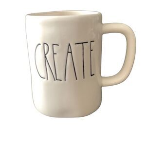 Pre Owned Rae Dunn By Magenta Create White Mug Cup Artisan Collection